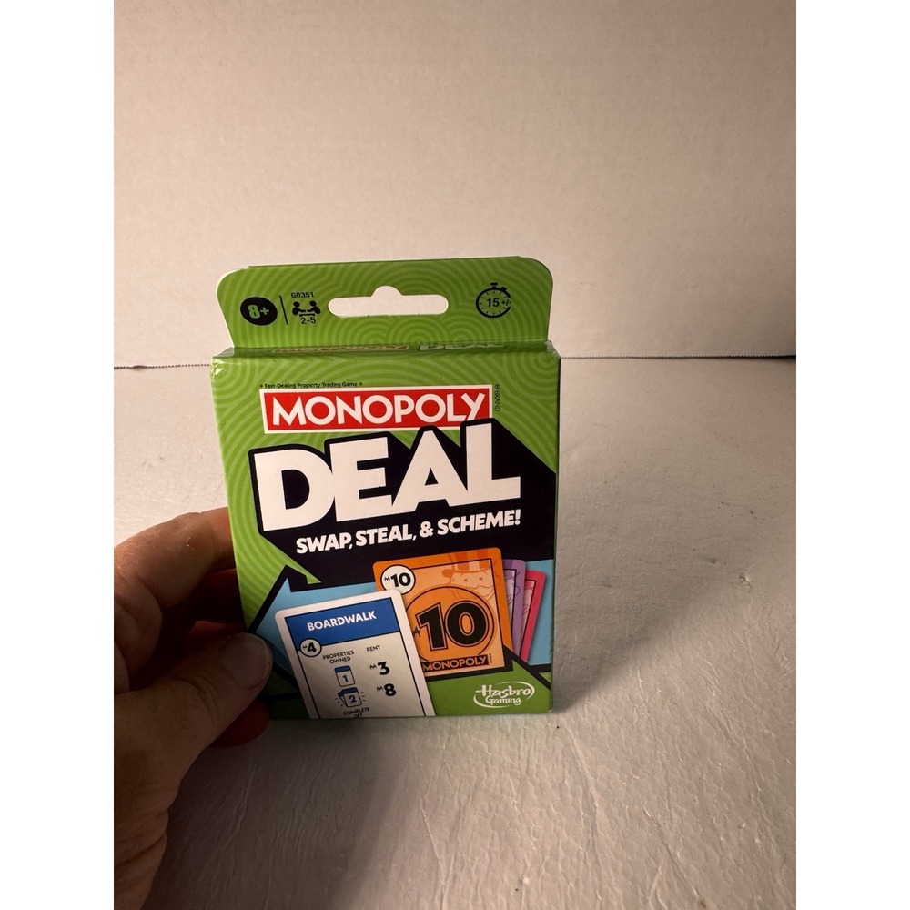 Monopoly Deal Card Game, Quick-Playing Family Card Game for 2-5 Players, Ages 8+